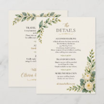 Elegant Ivory Rose Garden Wedding Details