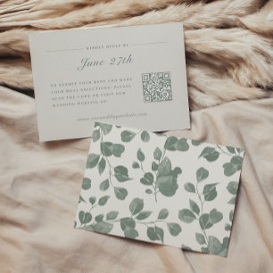 Elegant Ivory & Sage Fall Botanical Wedding RSVP Card
