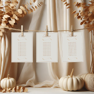 Elegant Ivory & Terracotta Wedding Seating Cards