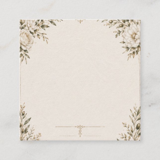 Elegant Ivory Wedding Invitation with Champagne  (Front)
