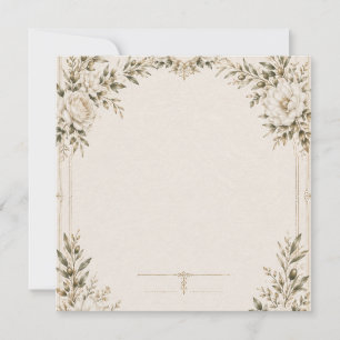 Elegant Ivory Wedding Invitation with Champagne