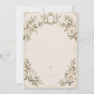 Elegant Ivory Wedding Invitation with Champagne