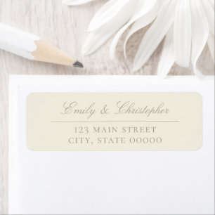 Elegant Ivory Wedding Return Address Label