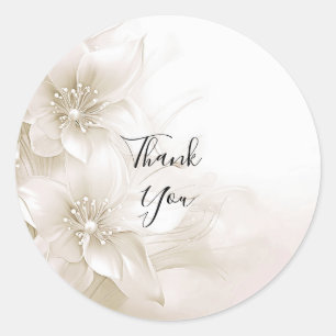 Elegant Ivory White Flowers Sticker