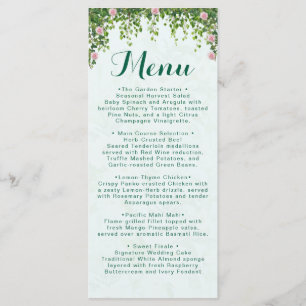 Elegant Ivy Greenery Botanical Wedding Table Numbe Menu