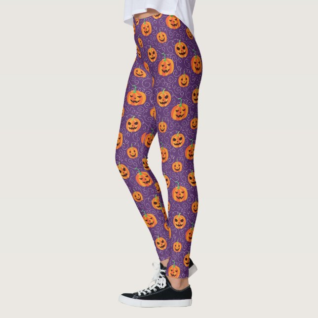 Elegant Jack O' Lanterns Leggings (Left)