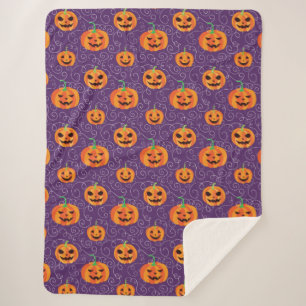 Elegant Jack O' Lanterns Sherpa Blanket