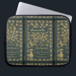 Elegant Jane Austen Pride and Prejudice Book Cover<br><div class="desc">Personalised gift for a Jane Austen fan with a picture of Pride and Prejudice book cover,  dark green with a faux gilded peacock.</div>