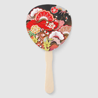 Elegant Japanese Autumn Kimono Hand Fan