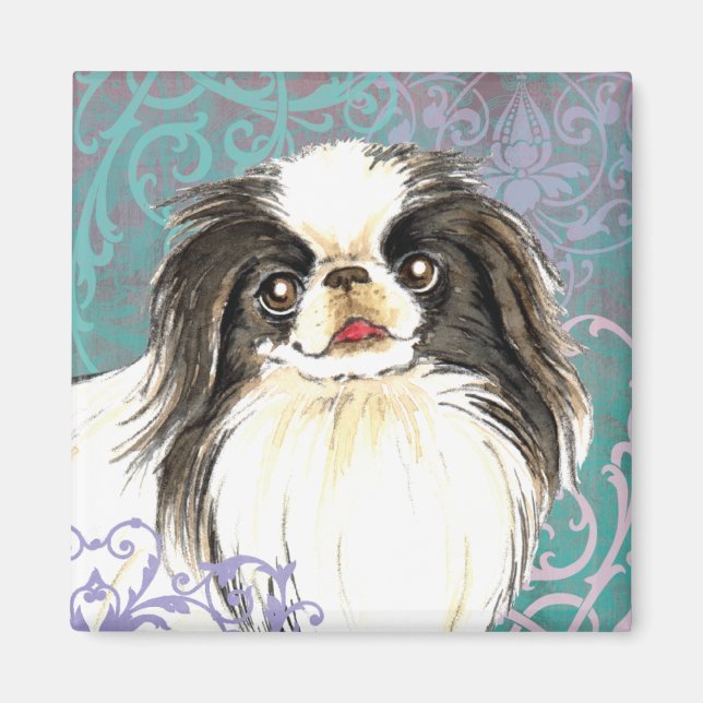 Elegant Japanese Chin Magnet (Front)