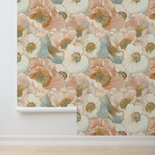Elegant Japanese Floral  Wallpaper