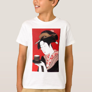 Elegant Japanese Lady Tea Serving Ceremony Art  T-Shirt