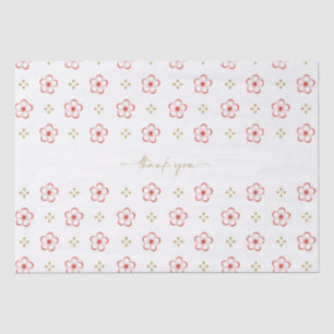Elegant Japanese Plum Blossom Tissue Paper