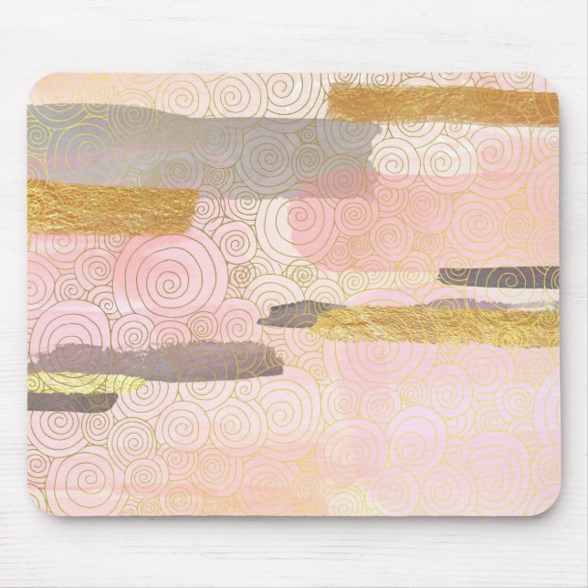 Elegant Japanese Style Abstract Waves Artwork | Mouse Pad (Front)