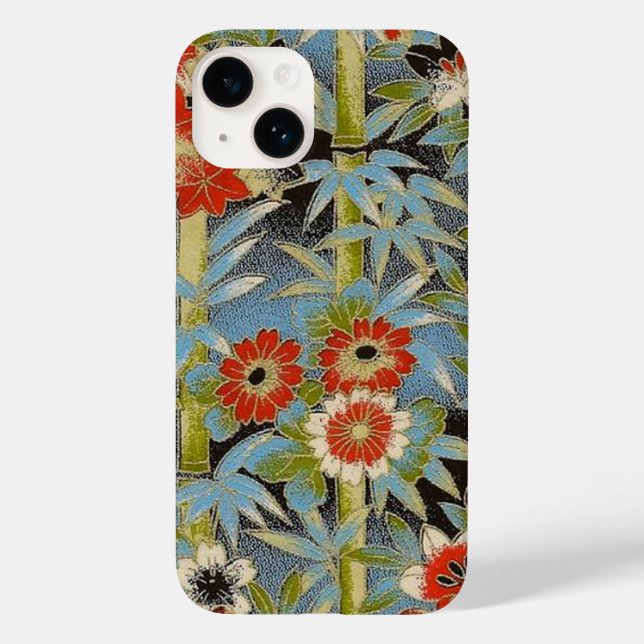Elegant Japanese Washi Origami Bamboo Flowers Case-Mate iPhone Case (Back)