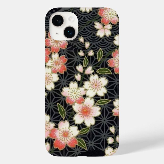 Elegant Japanese Washi Origami Cherry Blossoms Case-Mate iPhone Case (Back)