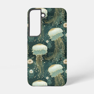 Elegant Jellyfish Pattern - Custom Name Samsung Galaxy Case