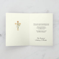Elegant Jesu Roses Christian Condolence Thank You