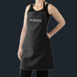 Elegant Jet Black Personalised Name -  Apron<br><div class="desc">Cook, bake, or create in style with this jet black all-over print apron, featuring a chic minimalist design and your personalised name (like Aurora) in a graceful font. Designed for both comfort and fashion, this apron makes a beautiful statement in any kitchen or creative space. Ideal for home cooks, bakers,...</div>