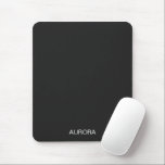 Elegant Jet Black Personalised Name -  Mouse Pad<br><div class="desc">Upgrade your workspace with this sleek and stylish mousepad featuring a jet black background and your custom name in clean, modern typography. Perfect for both home and office use, this personalised mousepad adds a touch of elegance and individuality to your desk. A thoughtful and functional gift for students, professionals, or...</div>