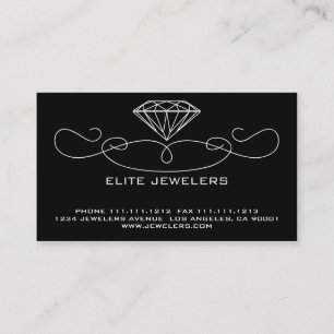 ELEGANT JEWELERS DIAMOND FRONT & BACK VERSION BUSINESS CARD