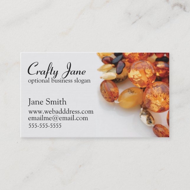 Elegant Jewellery Business Card Design Template (Front)