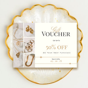 Elegant Jewellery Gift Voucher   Gold Discount Car