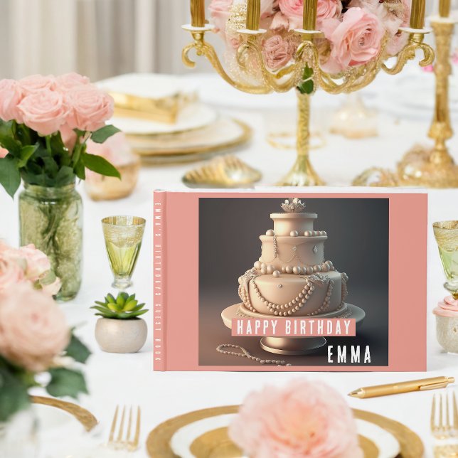 Elegant Jewellery-Themed Birthday Guest Book (Creator Uploaded)