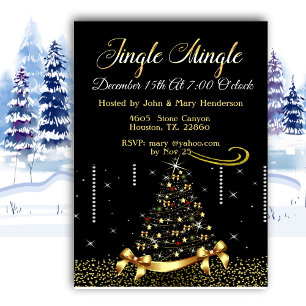 Elegant Jingle Mingle Christmas  Invitation