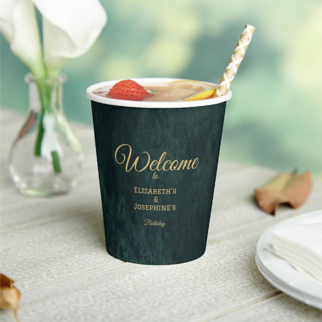 Elegant Joint Double Birthday Twin  Paper Cups (Insitu)