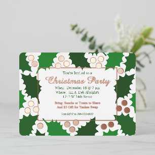 Elegant Jolly Holly Christmas Holiday Party