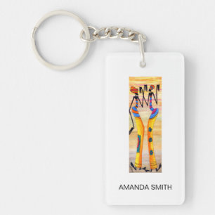 Elegant, Joy and Happy Dance Key Ring