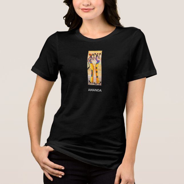 Elegant, Joy and Happy Dance Tri-Blend Shirt (Front)
