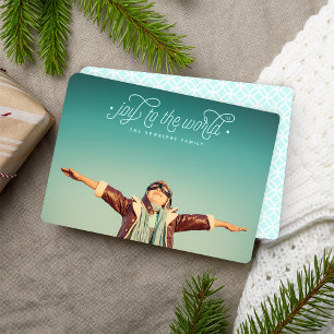 Elegant Joy Holiday Photo Card