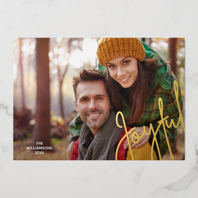 Elegant Joyful Gold Foil (Front)