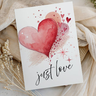 Elegant “Just Love” Wedding - Minimalist Romantic Invitation