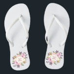 Elegant Just Married Floral Wedding | Flip Flops<br><div class="desc">For further customisation,  please click the "Customise" button and use our design tool to modify this template. If the options are available,  you may change text and image by simply clicking on "Edit/Remove Text or Image Here" and add your own. Designed by Freepik.</div>