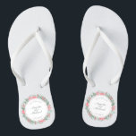 Elegant Just Married Floral Wedding | Flip Flops<br><div class="desc">For further customisation,  please click the "Customise" button and use our design tool to modify this template. If the options are available,  you may change text and image by simply clicking on "Edit/Remove Text or Image Here" and add your own. Designed by Freepik.</div>