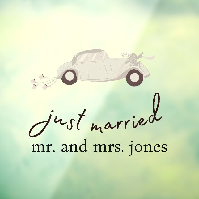 Elegant Just Married Getaway Car (Sheet 3)