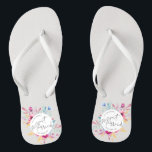 Elegant Just Married Wedding | Flip Flops<br><div class="desc">For further customisation, please click the "Customise" button and use our design tool to modify this template. If the options are available, you may change text and image by simply clicking on "Edit/Remove Text or Image Here" and add your own. If you wish to have this design added to a...</div>