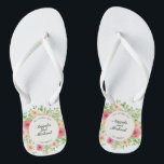Elegant Just Married Wedding Flip Flops<br><div class="desc">For further customisation,  please click the "Customise" button and use our design tool to modify this template. If the options are available,  you may change text and image by simply clicking on "Edit/Remove Text or Image Here" and add your own. Designed by Freepik.</div>