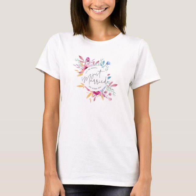 Elegant Just Married Wedding | T-Shirt (Front)