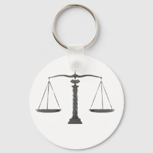 Elegant Justice Scales Key Ring