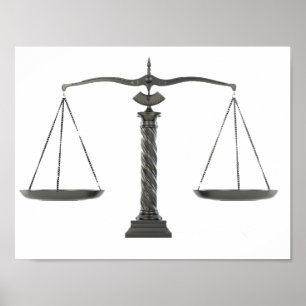 Elegant Justice Scales Poster