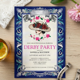 Elegant Kentucky Derby Party Floral 2026 Invitation