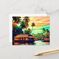 Elegant Kerala natural landscape of coconut trees