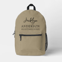 Elegant Khaki Custom Nurse 
