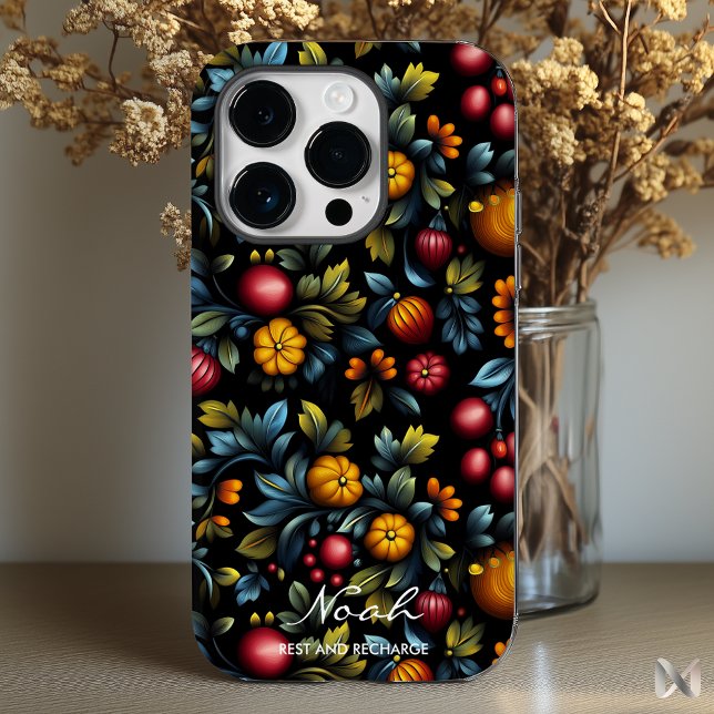 Elegant Khokhloma Floral in Rich, Vibrant Colours Case-Mate iPhone Case (Creator Uploaded)