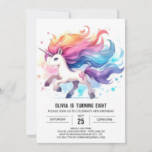 Elegant Kids Horse Birthday Invitation