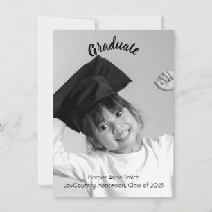 Elegant Kindergarten Graduation Announcement